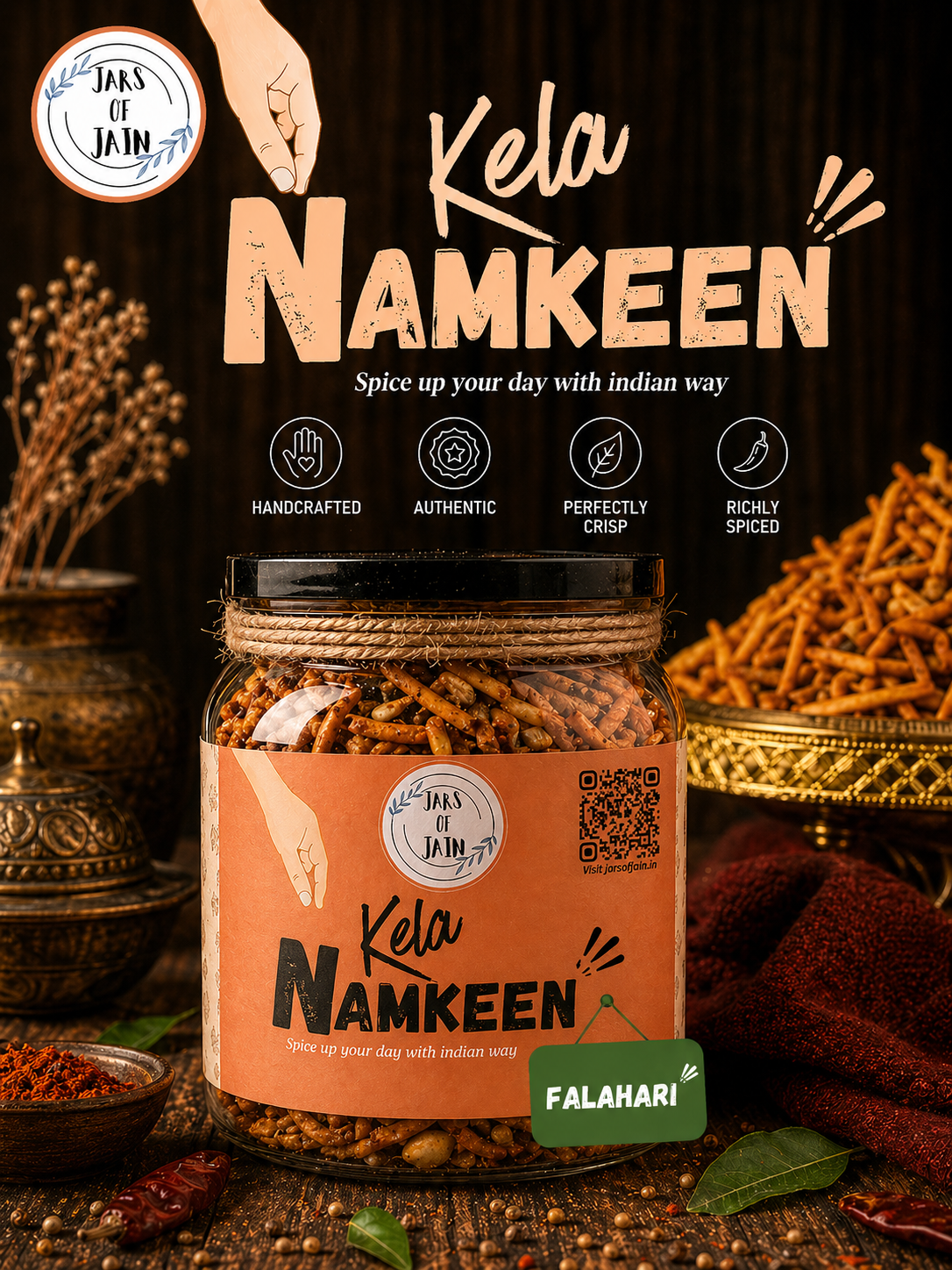 First batch of Jars of Jain artisan snacks