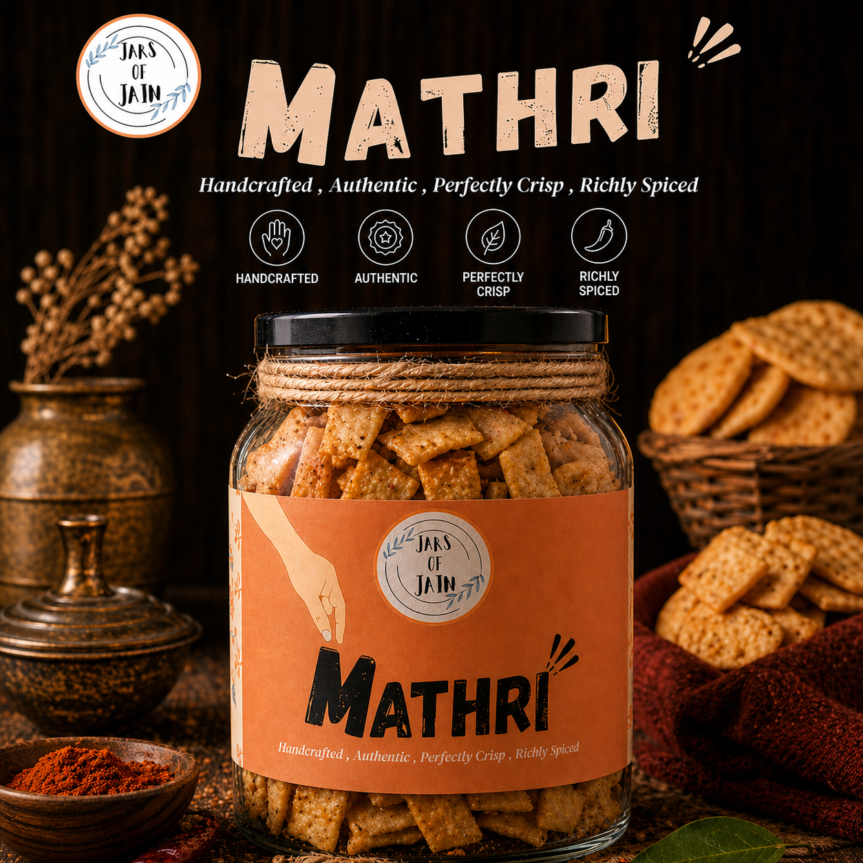Freshly prepared Mathri
